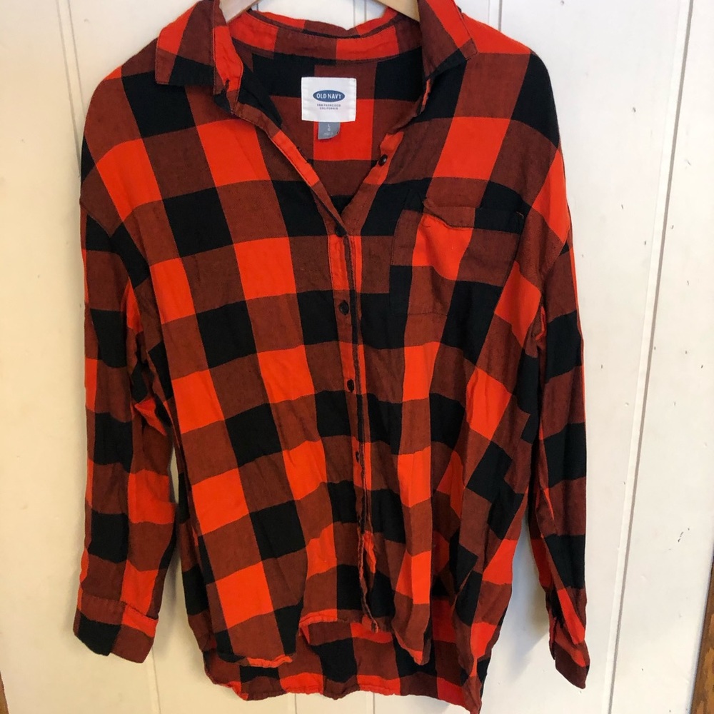 Buffalo plaid flannel size L